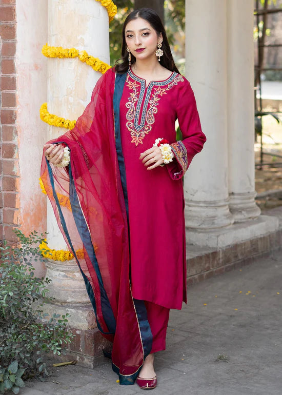 Women Embroidery Dress With Dupatta Unstitched
