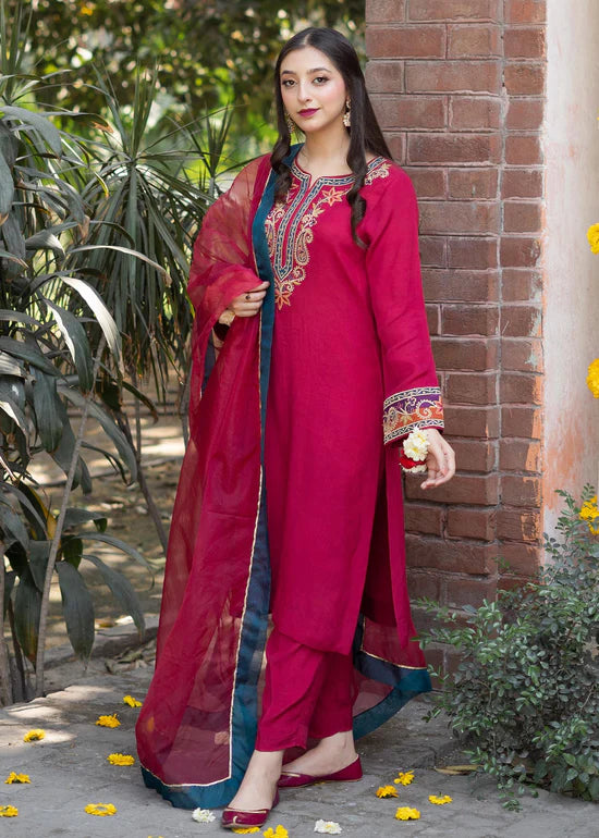 Women Embroidery Dress With Dupatta Unstitched
